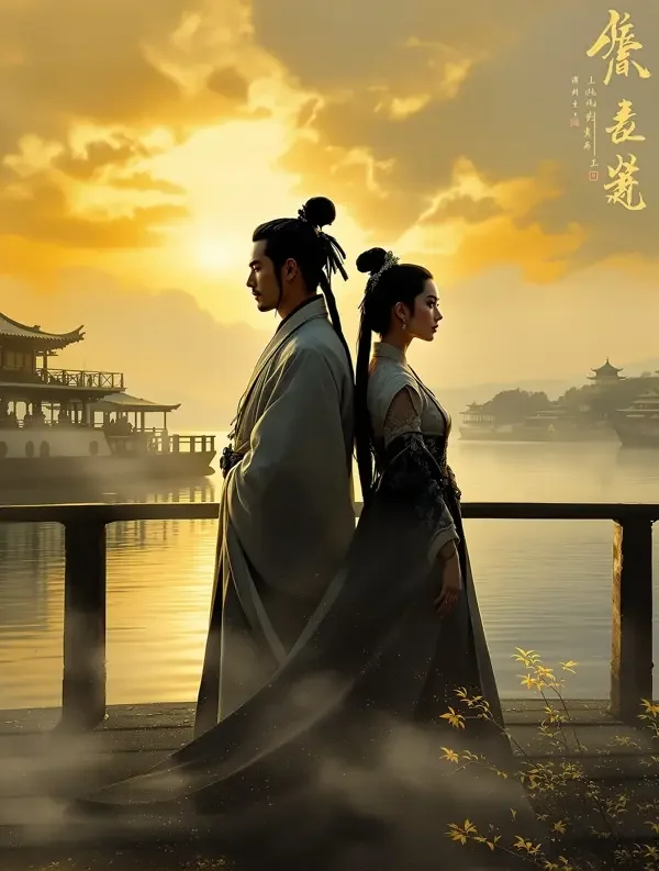 长风渡口 背景海报